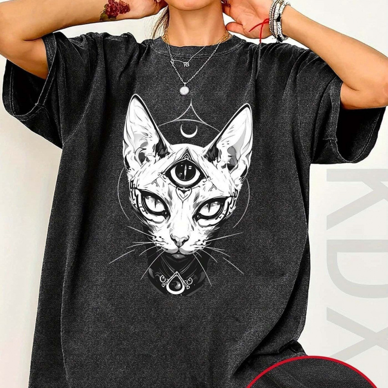 Trendy Loose-Fit Distressed T-Shirt for Effortless Style