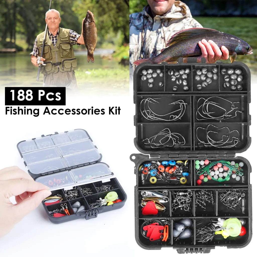 Ultimate 188PCS Fishing Accessory Kit - Perfect for Every Angler