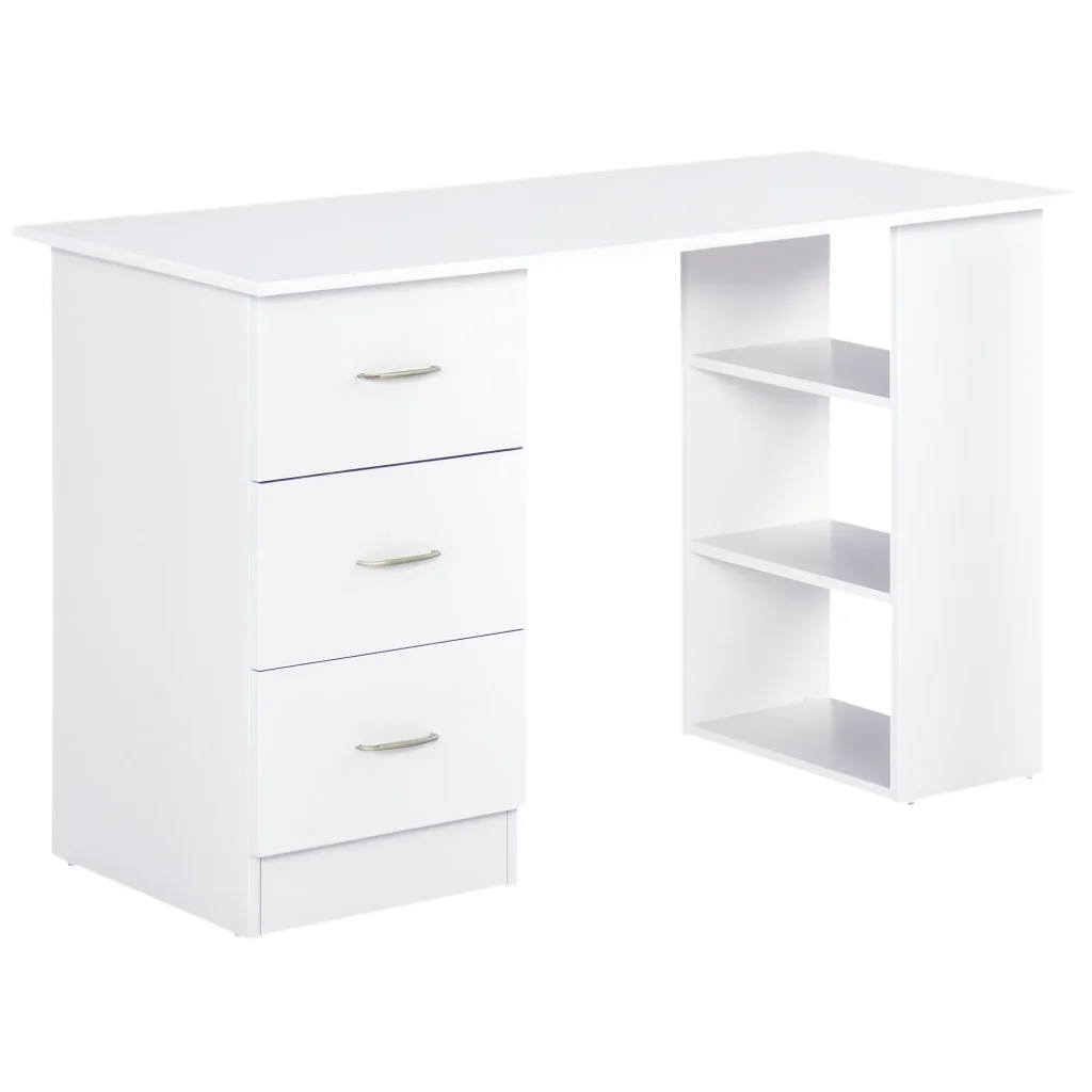 Stylish 47” Home Office Desk with 3-Tier Storage & Drawers