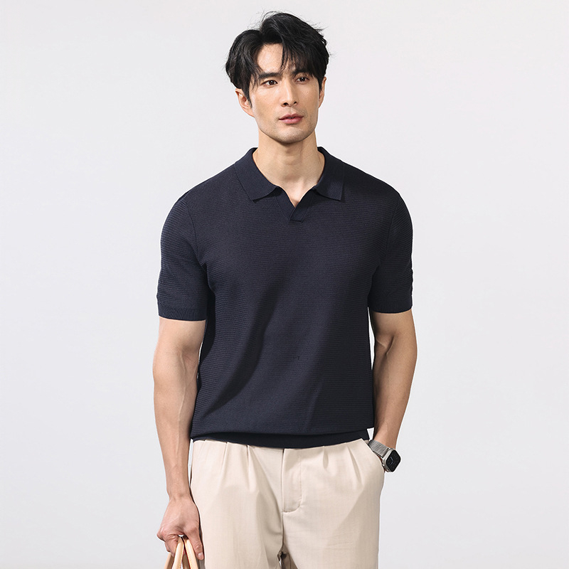 Men's Loose-Fit Short Sleeve Polo T-Shirt for Ultimate Comfort