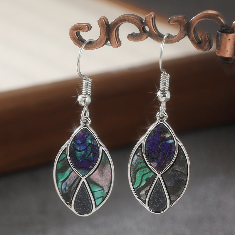 Boho Vintage Multicolor Teardrop Earrings - Statement Jewelry