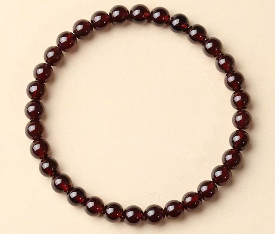 Elegant Natural Garnet Beaded Bracelet for Empowering Energy