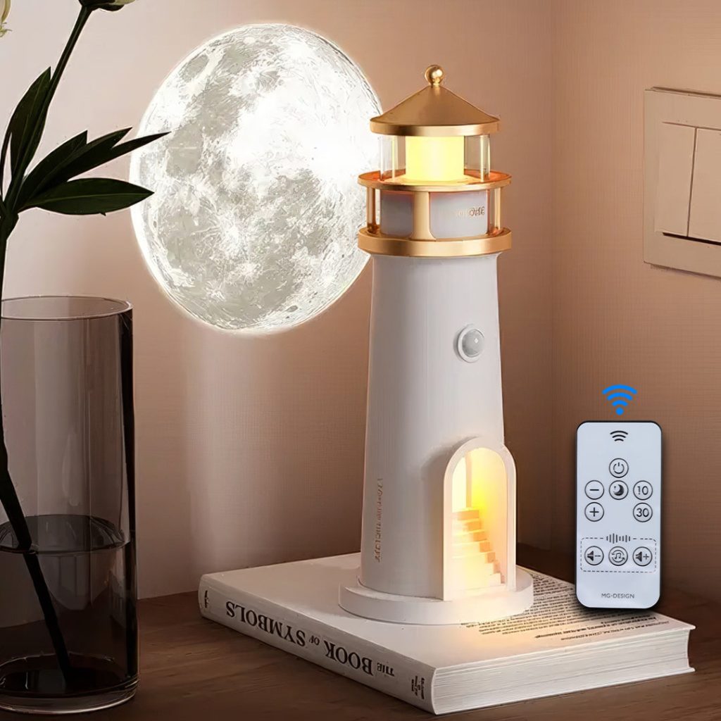 Enchanting 3-in-1 Lighthouse Projector Lamp & Bluetooth Speaker