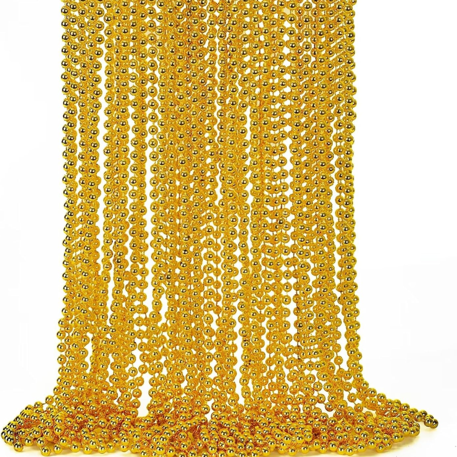 12PCS Festive Mardi Gras Bead Necklace Set – Perfect for Celebrations!