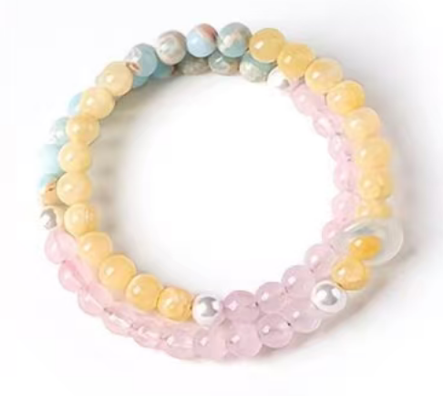 Stunning Natural Rhodochrosite Beaded Bracelet for Wellness & Style