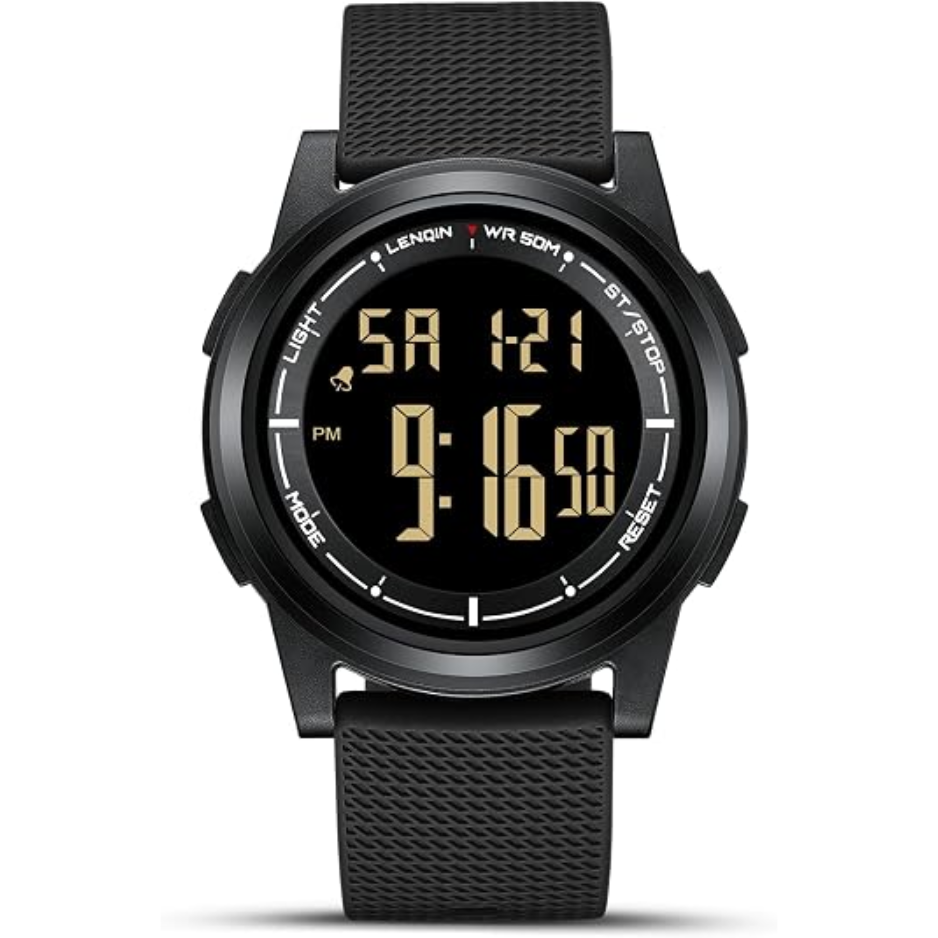 Ultra-Thin Waterproof Digital Watch for Active Men