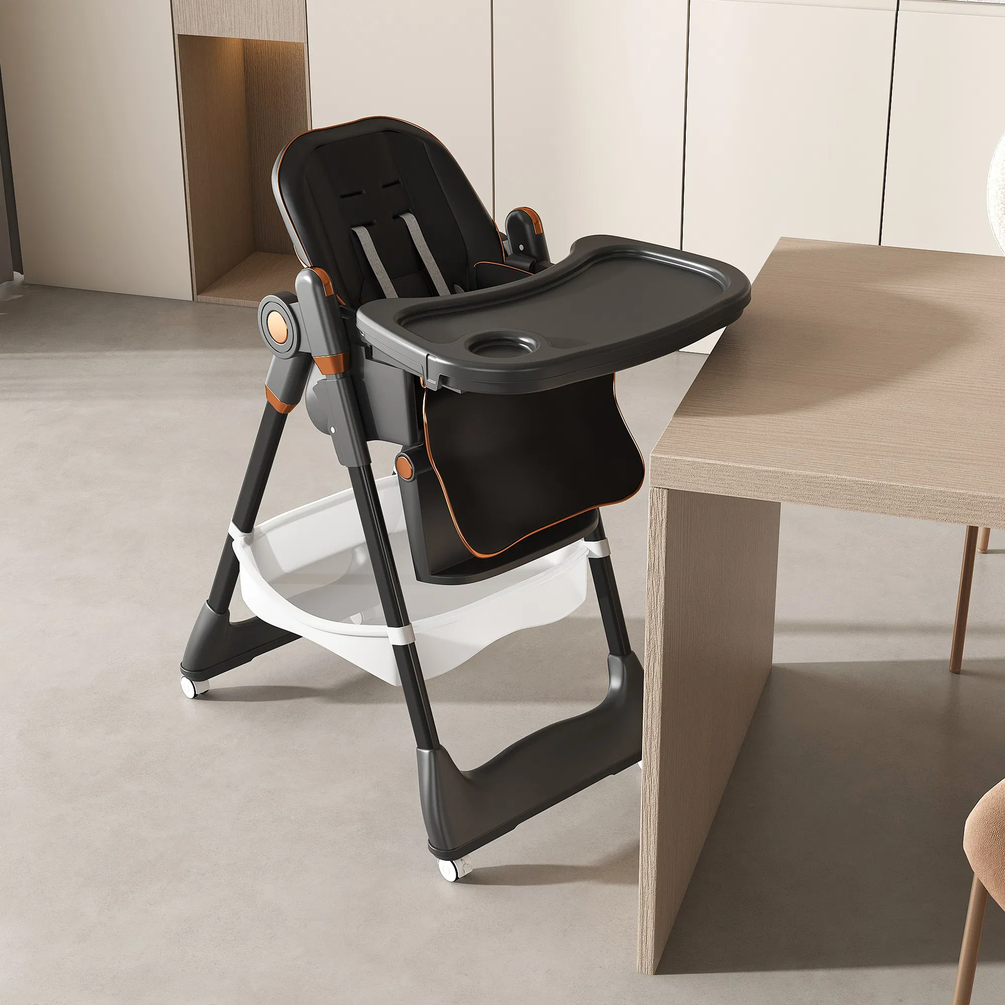 Versatile Adjustable Baby High Chair - Portable & Easy-Clean Design