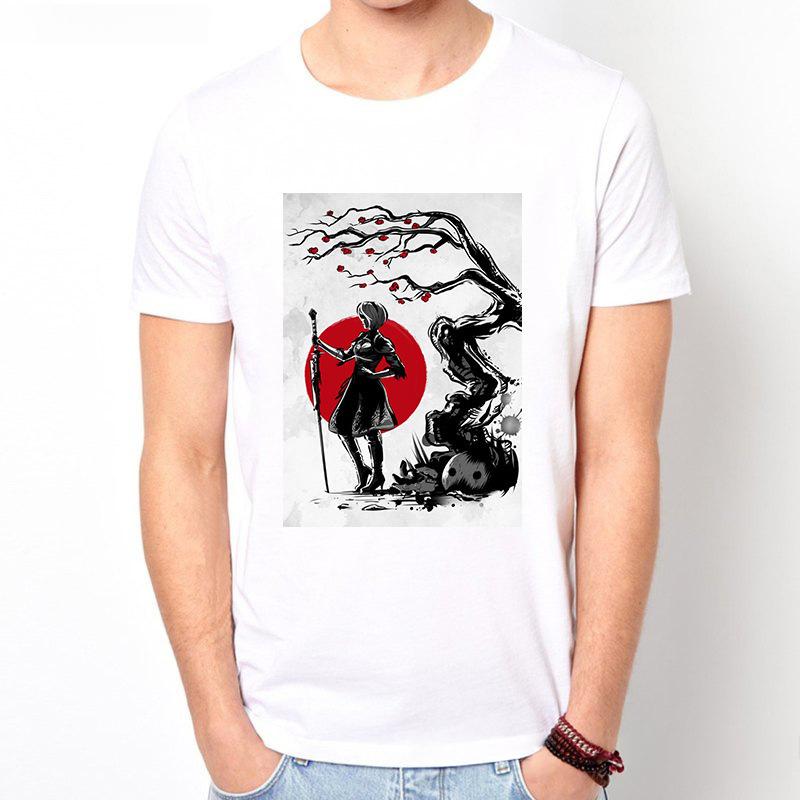 Trendy Japanese Samurai Anime T-Shirt for Men - Harajuku Style