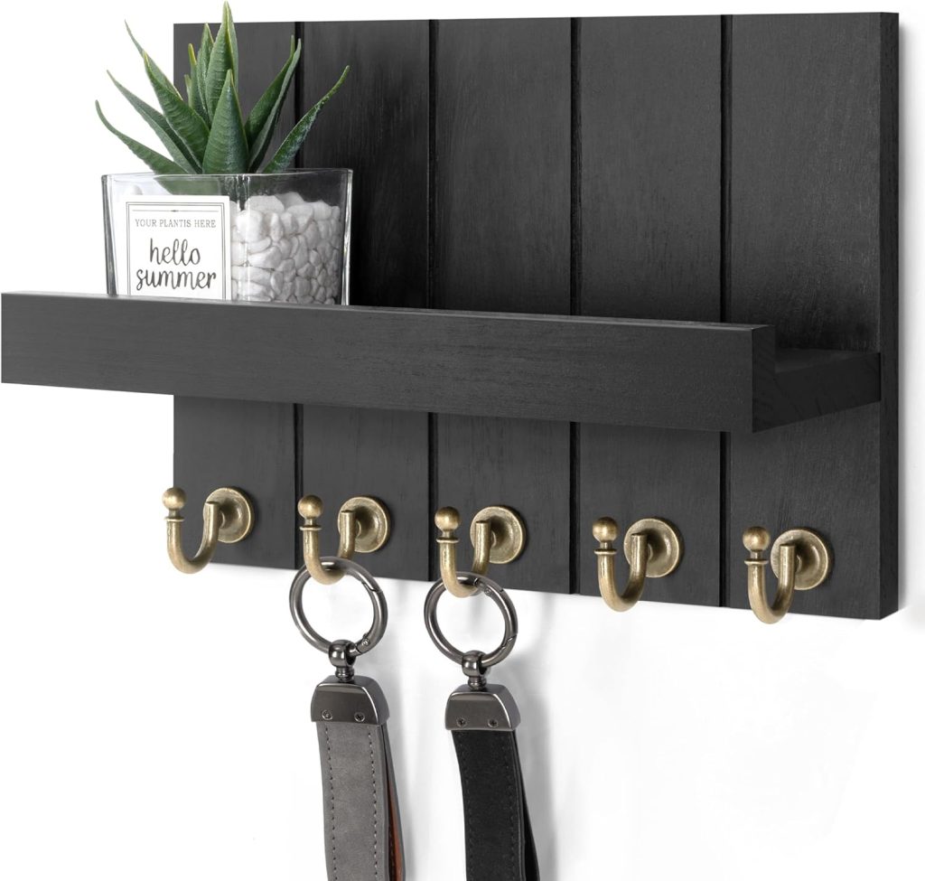 Stylish Farmhouse Key Holder and Mail Organizer for Entryway