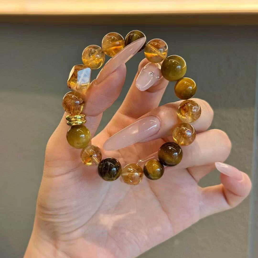 Radiant Yellow Tiger Eye Stone Bracelet for Strength & Confidence