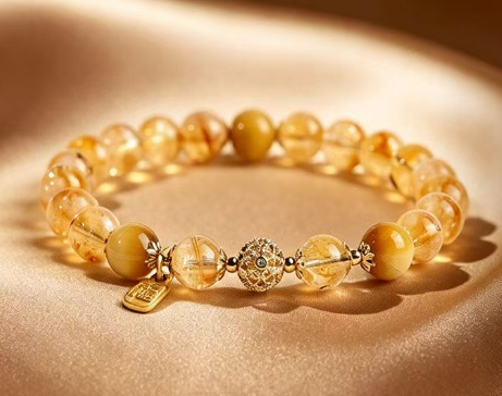 Radiant Yellow Crystal Career Success Bracelet
