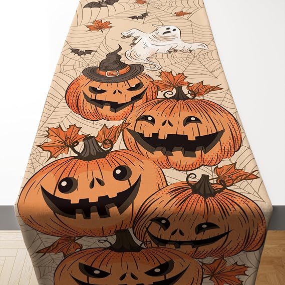 Spooktacular Halloween Table Runner for Festive Home Decor