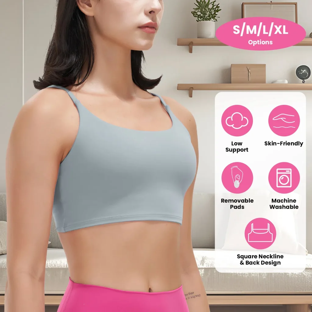 Stylish Strappy Sports Bras for Women - Padded & Low Impact