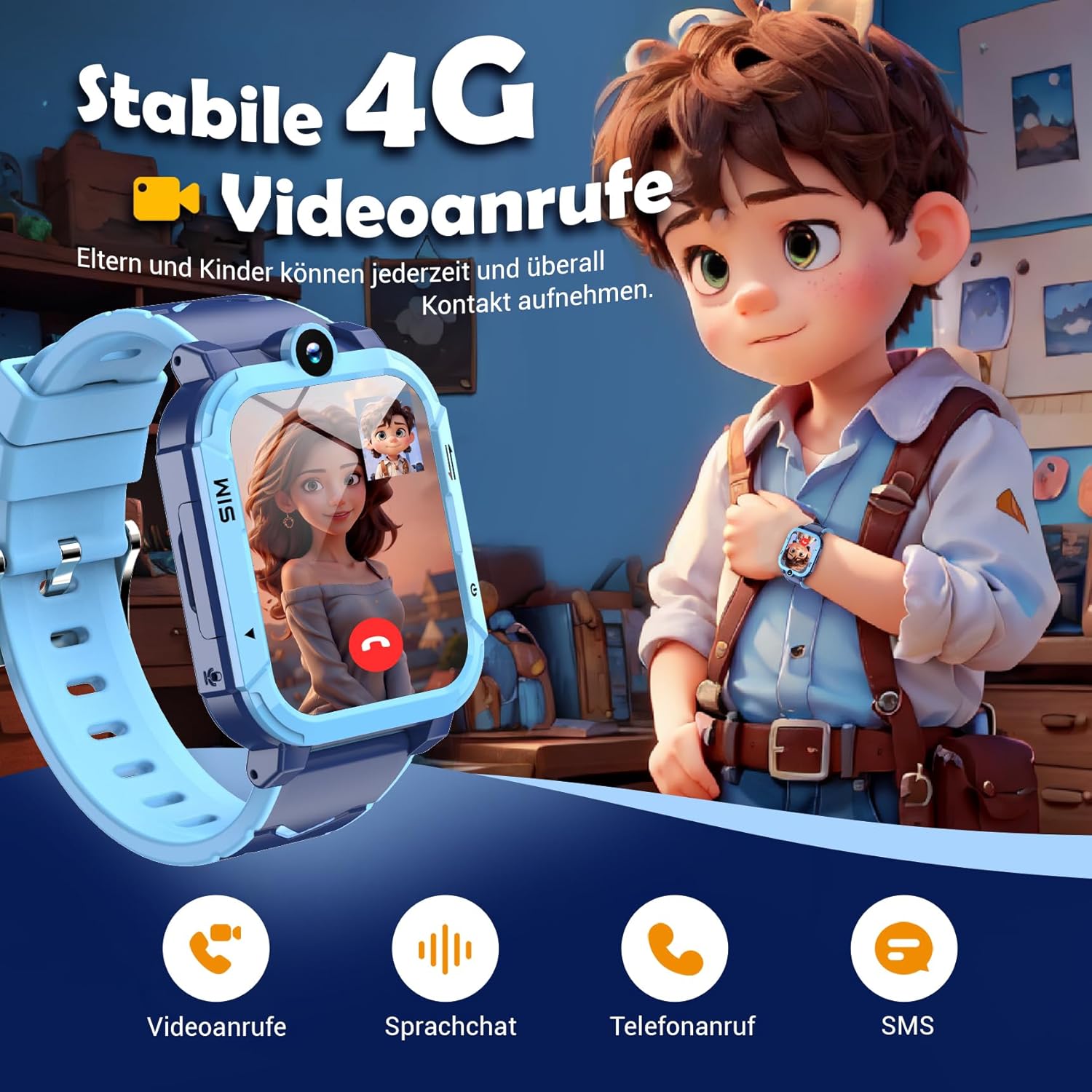 Ultimate 4G Kids Smartwatch: GPS, Video Call & Waterproof Fun! - Image 4