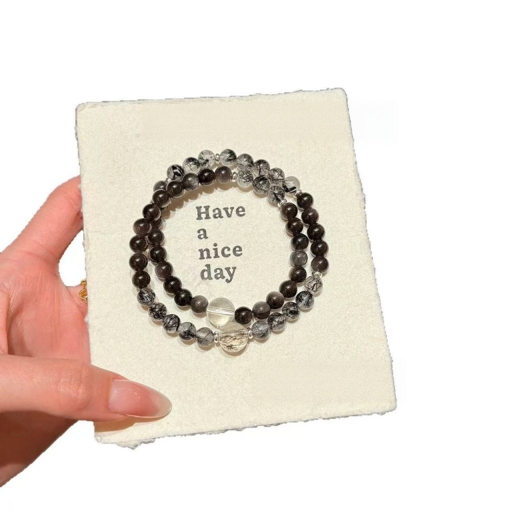 Stunning Natural Obsidian Crystal Bracelet for Grounding Energy