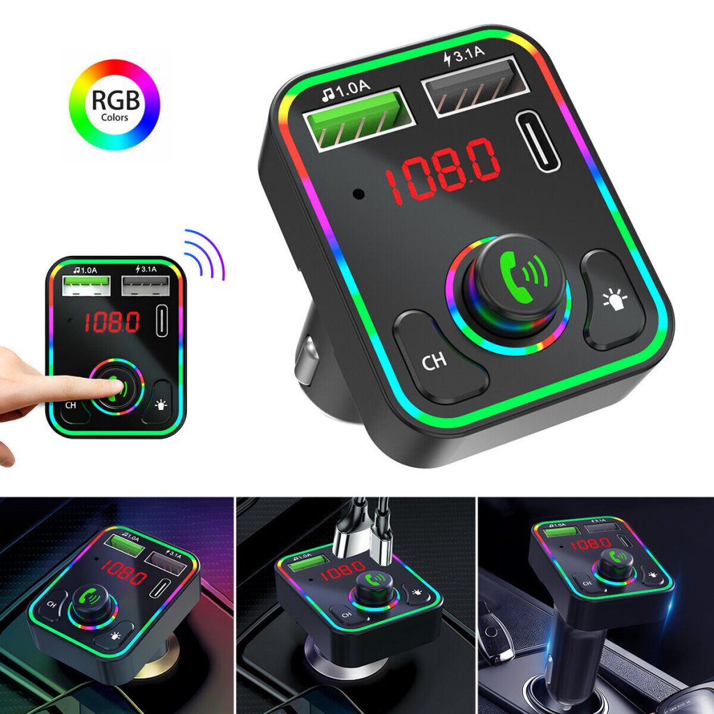 Dual USB Bluetooth 5.0 Wireless FM Transmitter & MP3 Adapter