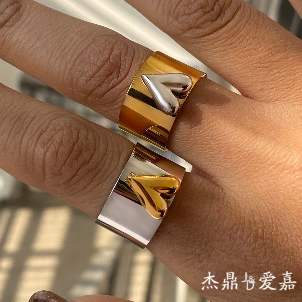 Elegant Titanium Steel Love Ring - Timeless Luxury Jewelry