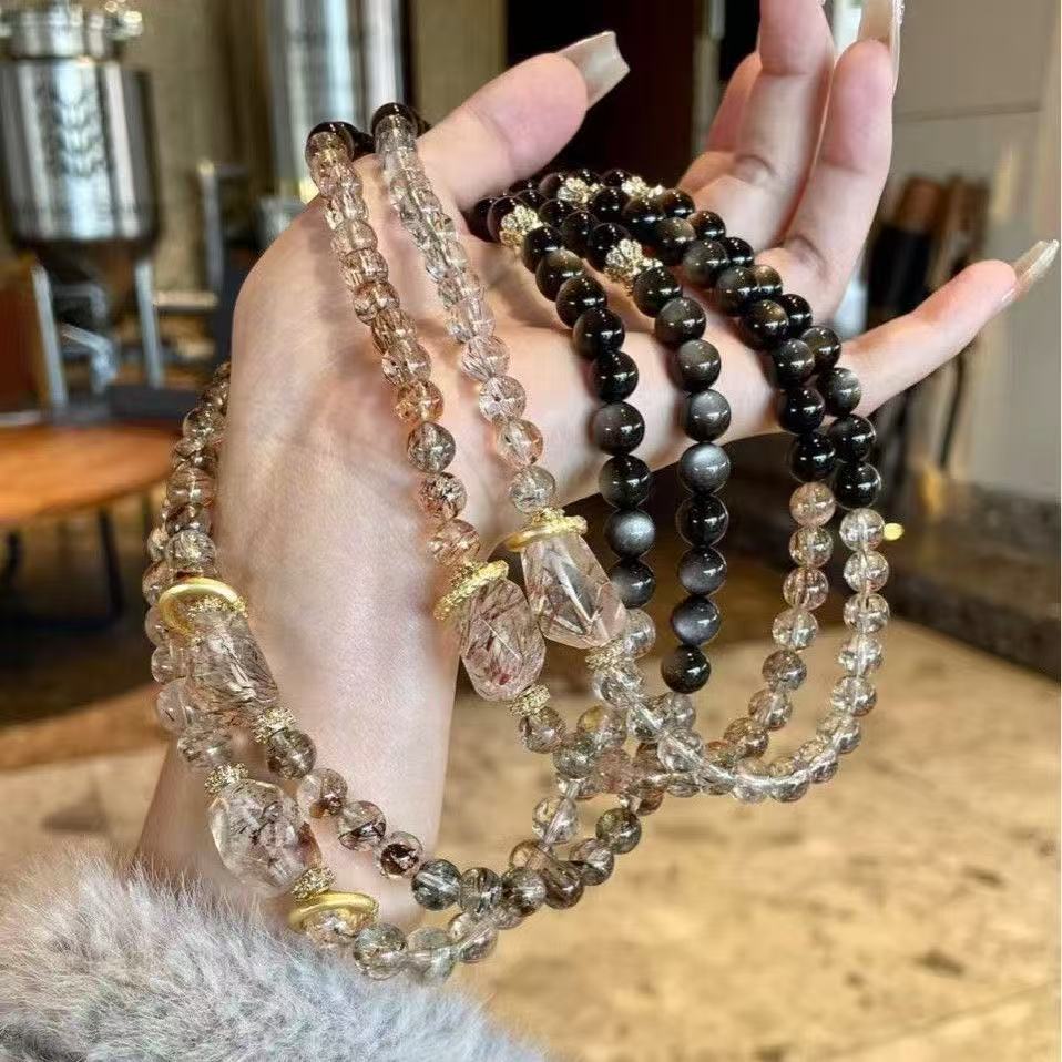 Elegant Black Gold Crystal Bracelet for Timeless Style