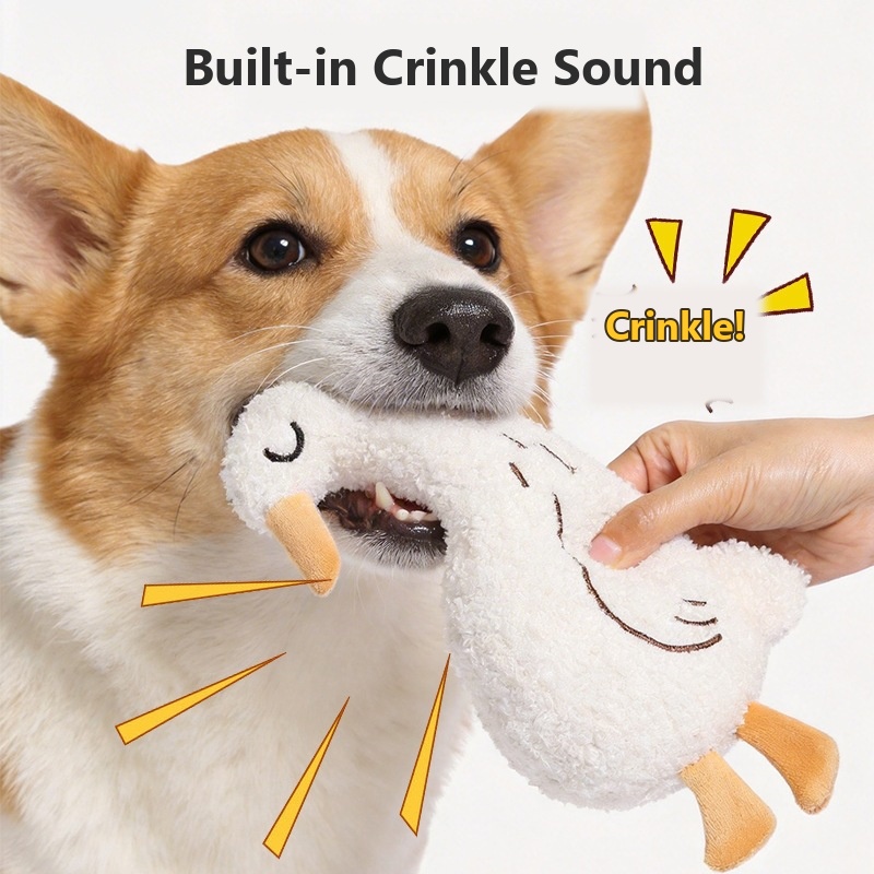 Plush Catnip Goose & Fox Toys - Crinkle Soft Chew Toys for Pets