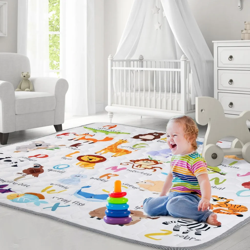 Extra Large Non-Slip Baby Play Mat - Foldable & Washable