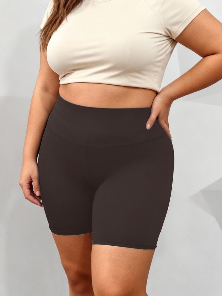 High Waist Plus Size Biker Shorts for Women - Tummy Control & Comfort