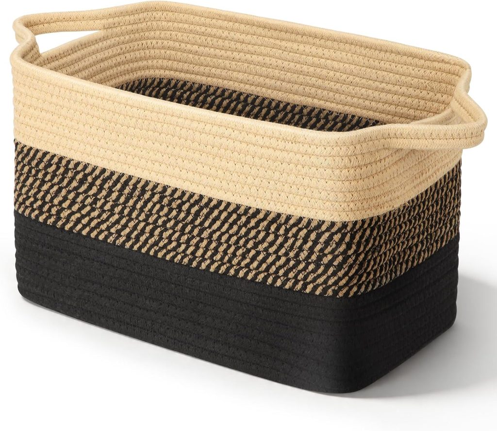 Stylish Cotton Rope Storage Basket with Handles for Every Room
