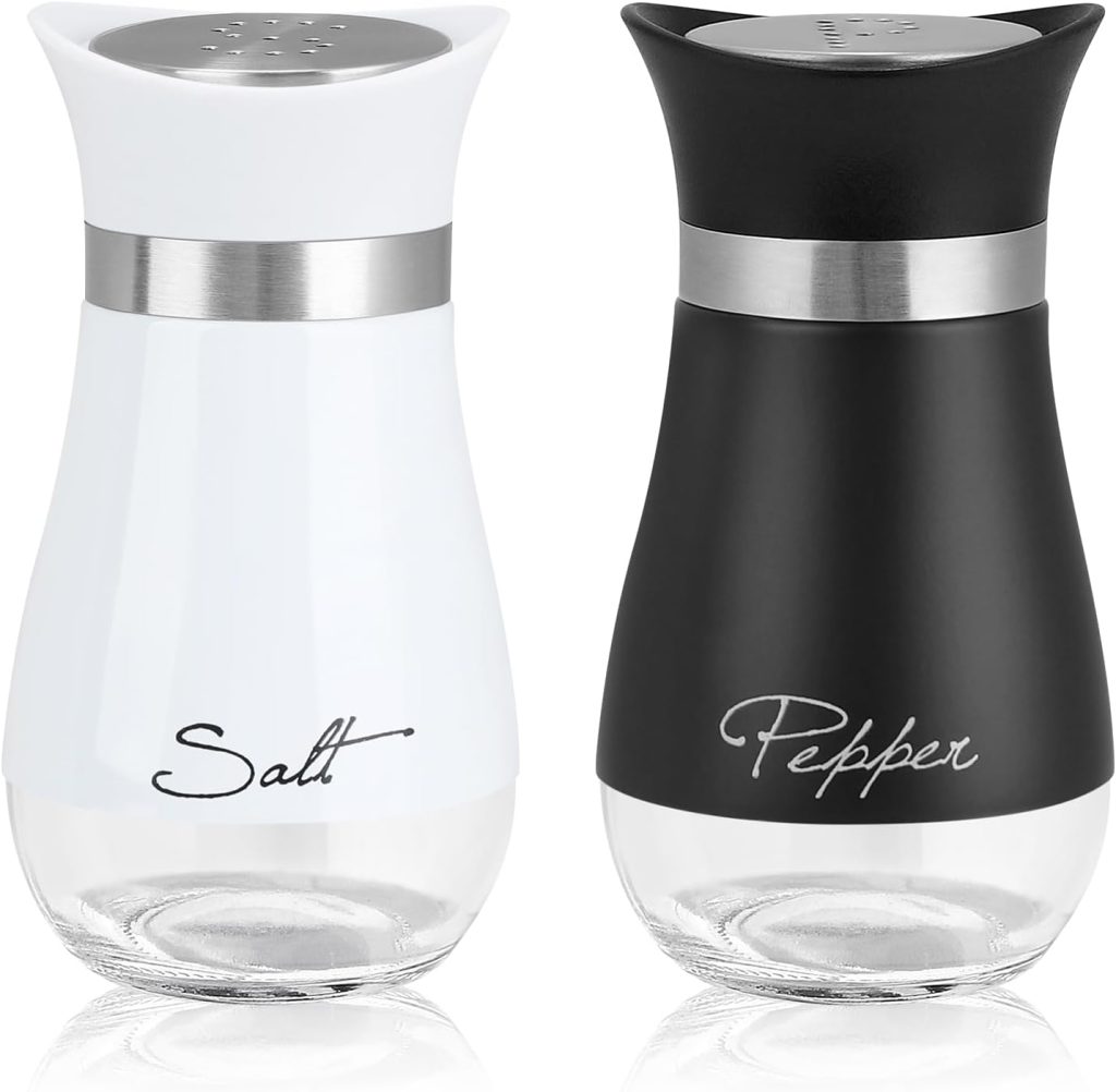 Premium Stainless Steel Salt and Pepper Shakers - 4 oz Set