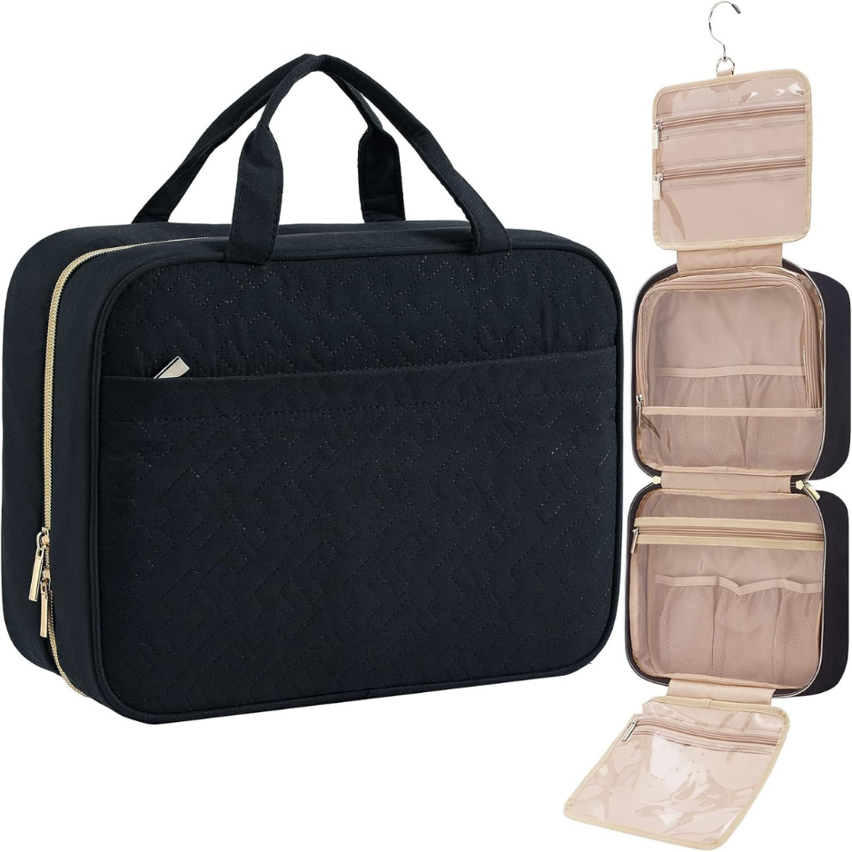 Stylish Travel Toiletry Bag for Women - Portable Hanging Organizer