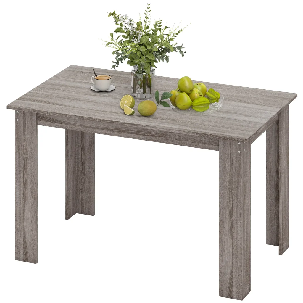 Stylish 47" Light Grey Kitchen Table for 4-6 - Perfect for Dining Rooms