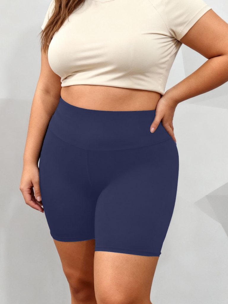 Plus Size High Waist Biker Shorts - Tummy Control & Comfort