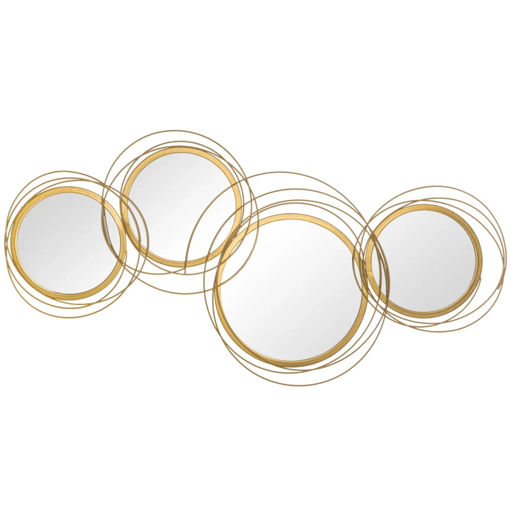 Elegant Gold Framed Circle Mirror - Stunning Wall Art Decor