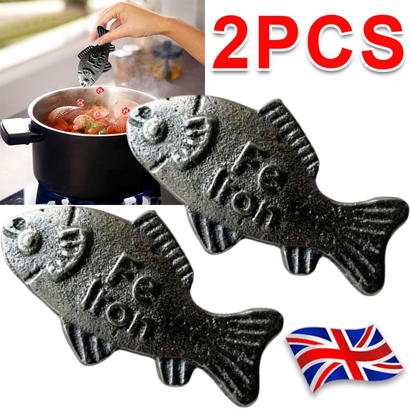 Premium Cast Iron Fish Infuser Set - Natural Iron Supplement