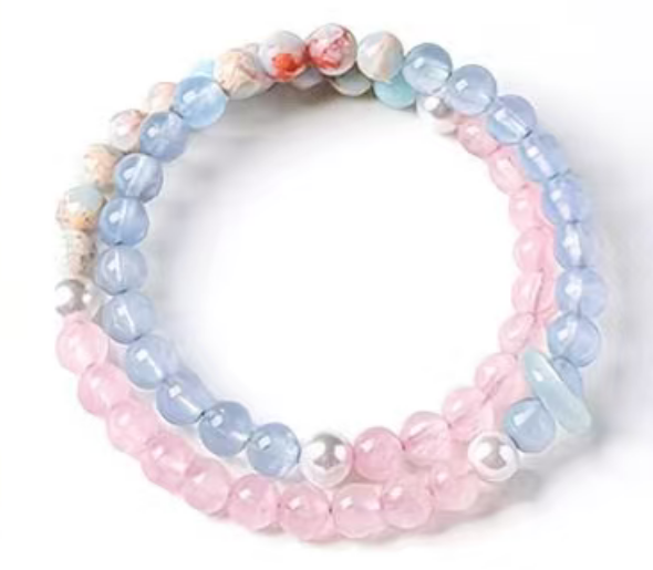 Radiant Rhodochrosite Beaded Bracelet for Positive Energy