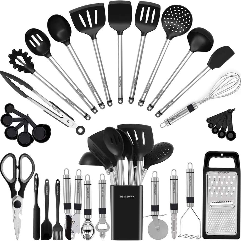 Ultimate Silicone Kitchen Utensil Set - 33 Essential Tools