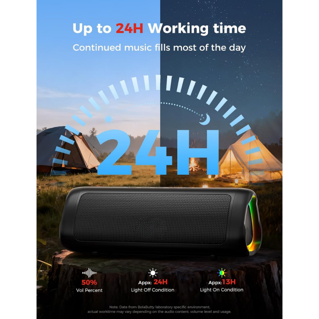 Portable Bluetooth Speaker - 20W HD Sound & 24H Playtime