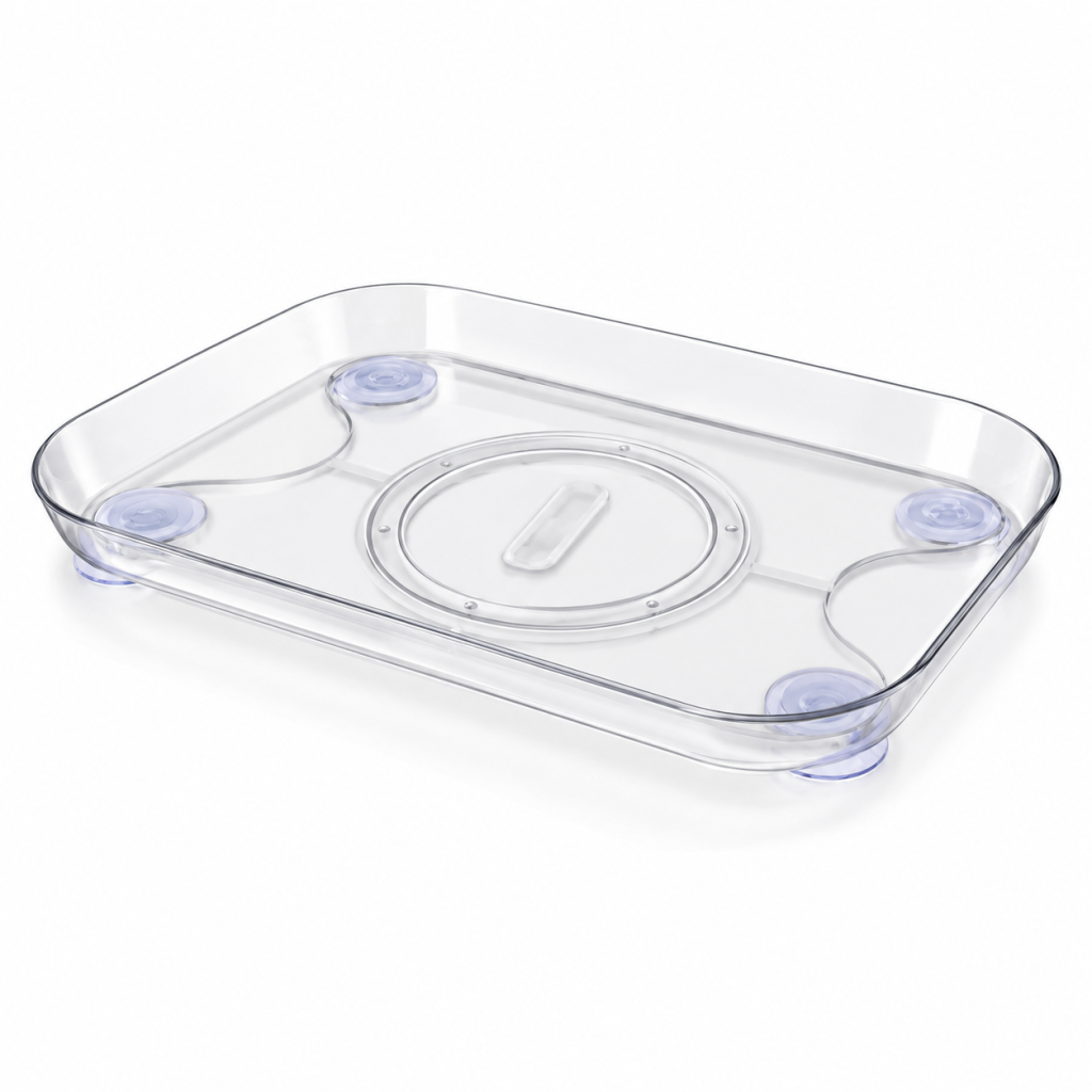 Premium Lazy Susan for Fridge - Non-Slip, Suction Cup Design