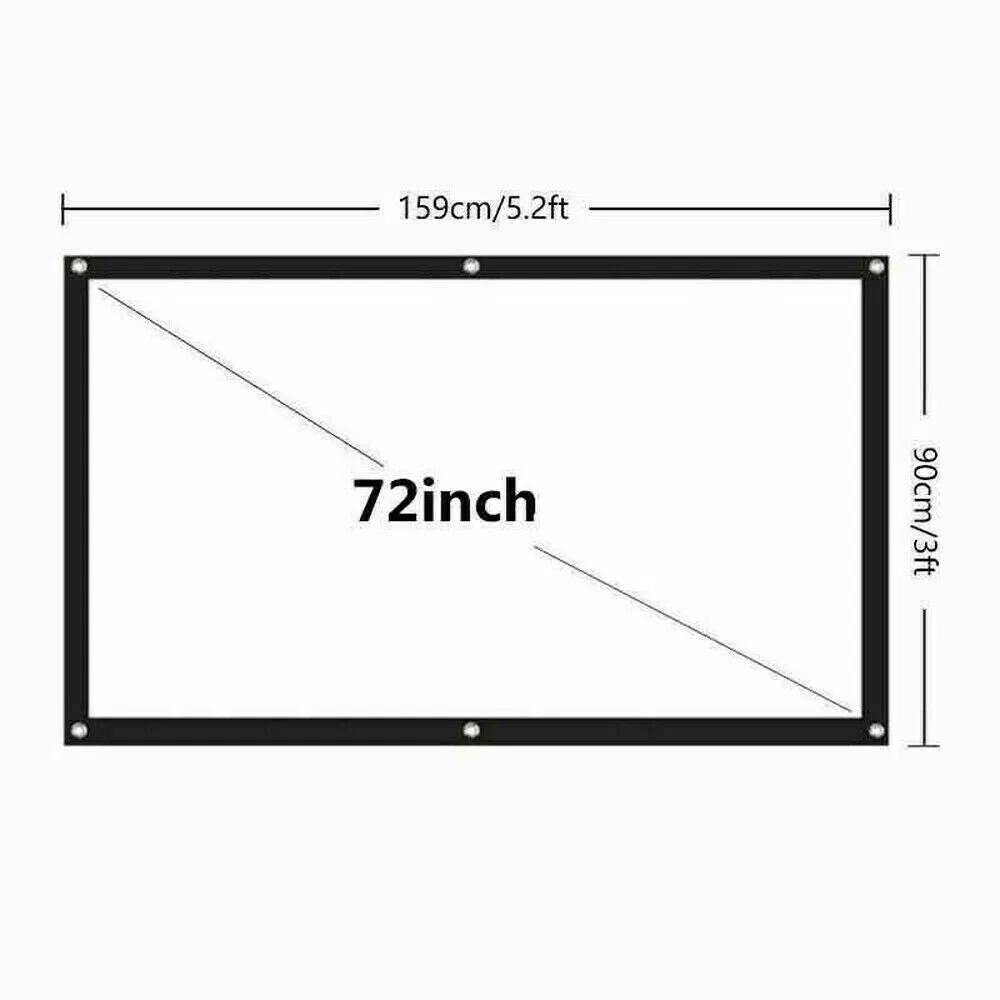 Portable 16:9 HD Projector Screen for Outdoor Movie Nights