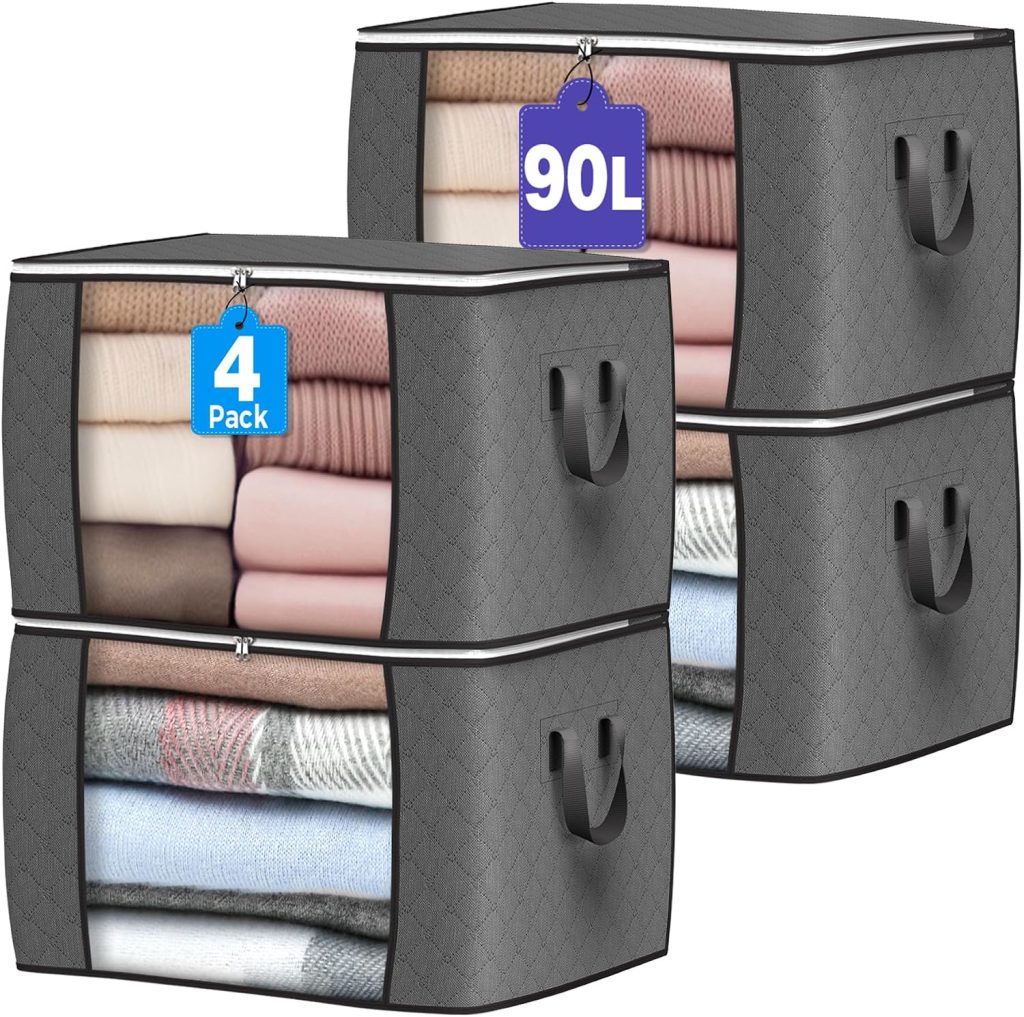 90L Foldable Storage Bags – Perfect for Blankets & Clothing