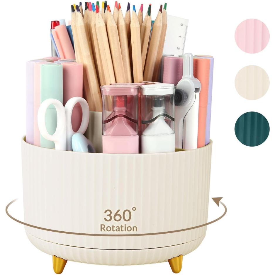 360° Rotating Desk Pen Organizer - Perfect for Home & Office