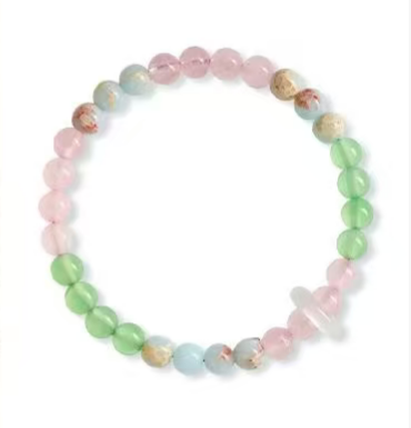 Stunning Natural Rhodochrosite Beaded Bracelet for Positivity