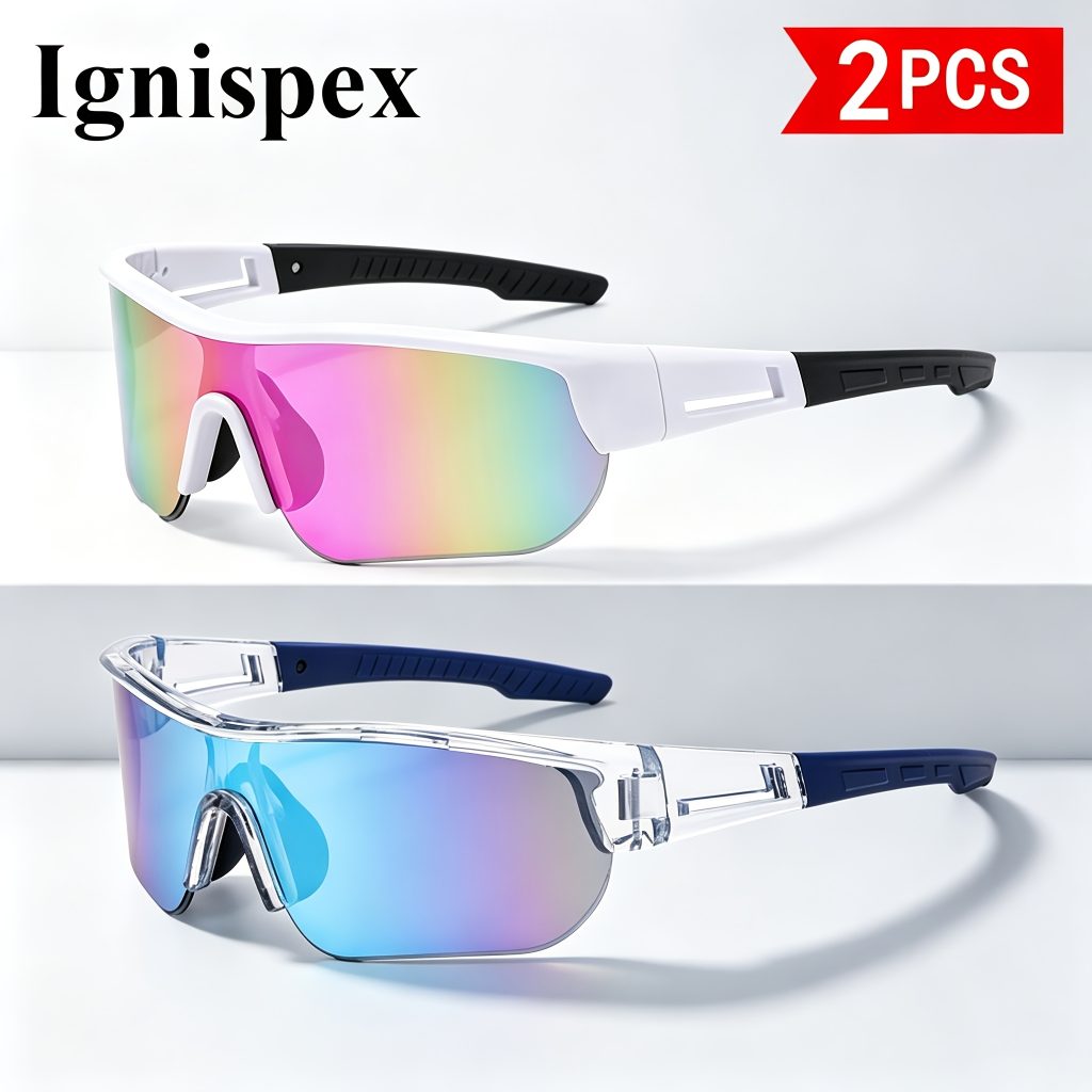 Premium 2-Pack Sports Sunglasses for All Outdoor Activities